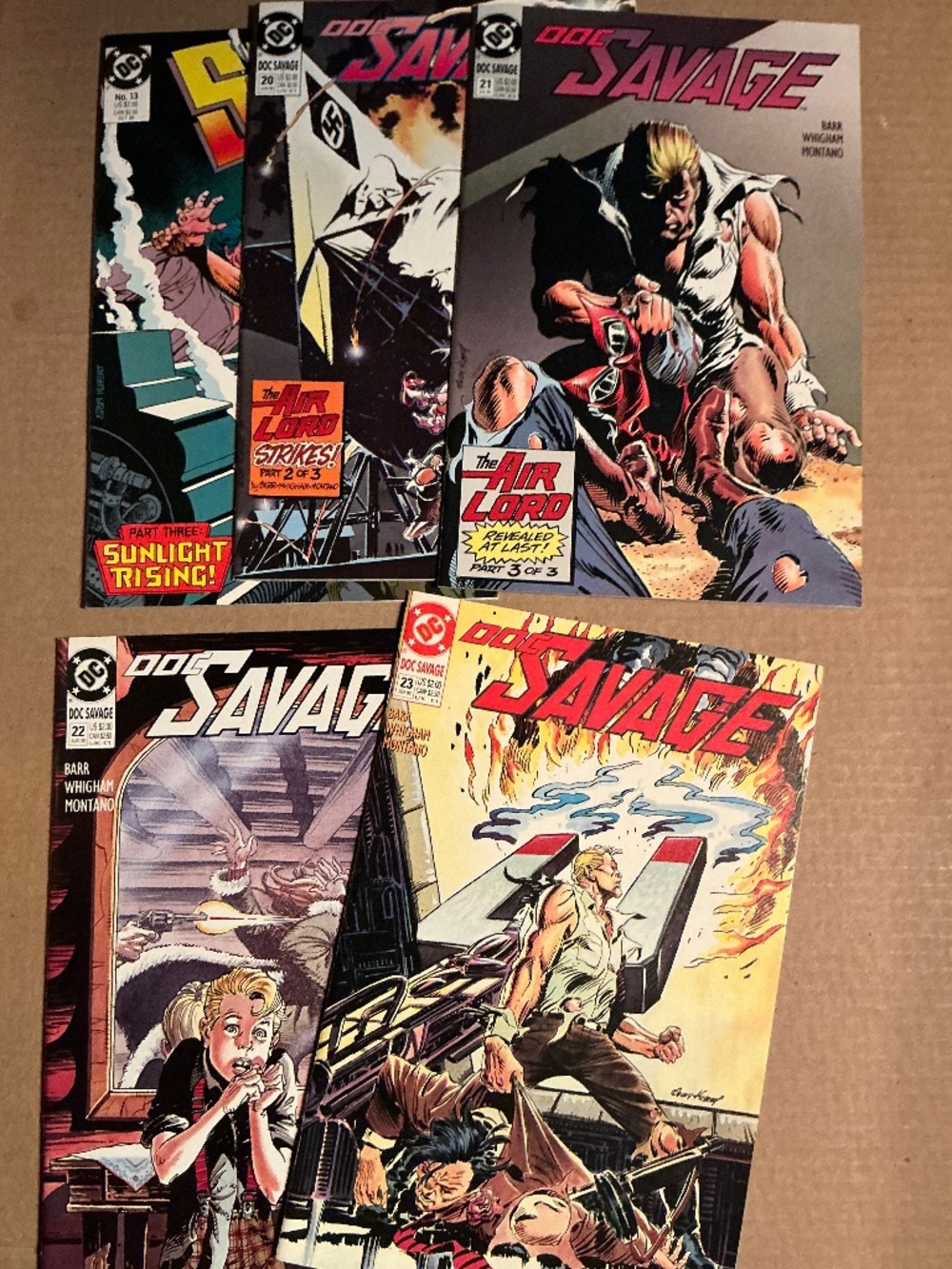 1990 DC Comics Doc Savage 5 Comic Lot Issues 13, 20-23